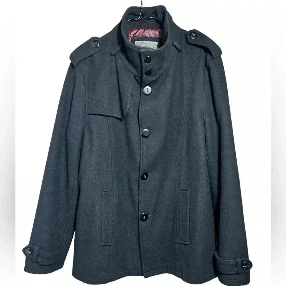 Forever 21 men's wool blend peacoat